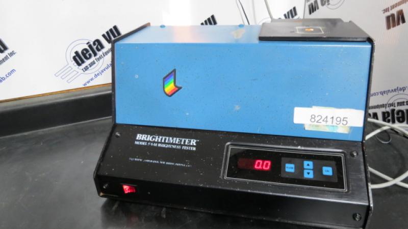 TAPPI Brightness Tester Fluoro - The S4-M measures TAPPI brightness (G.E. reflectance). It features digital display, as well as one touch recalibration, from stored memory. This unit has the hard to find fluorescence option!